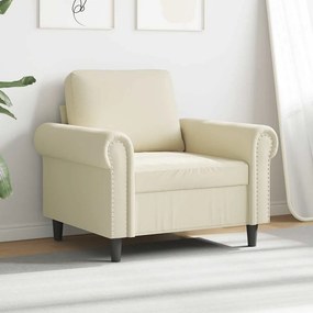 vidaXL Πολυθρόνα Κρεμ 60 εκ. Συνθετικό δέρμα