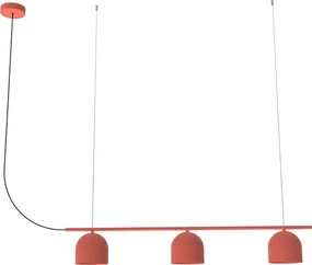 Κρεμαστό Πολύφωτο Rio 3 G9 90cm Κόκκινο