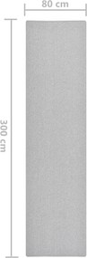 vidaXL Χαλί Διάδρομος Ανοιχτό Γκρι 80 x 300 εκ.