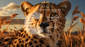 Intra Συλλεκτικό Ξύλινο Παζλ Plywood  4mm - Golden Brown Cheetah στη Σαβάνα Σε Ξύλινο Κουτί - Διαστάσεις: 10x10 cm – 25 κομμάτια