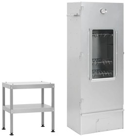 vidaXL Φούρνος Μπάρμπεκιου με Τραπέζι από Γαλβανισμένο Ατσάλι