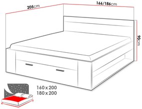 Κρεβάτι Delta II-160 x 200