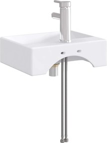 vidaXL Λεκάνη μπάνιου Χρωμέ 39 x 30,5 x 12,5 εκ Μέταλλο