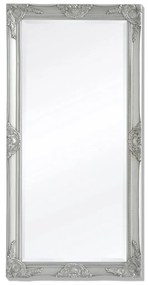 vidaXL Καθρέφτης Τοίχου με Μπαρόκ Στιλ Ασημί 120 x 60 εκ.