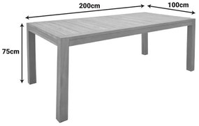 Τραπέζι Vocaly pakoworld teak ξύλο σε φυσική απόχρωση 200x100x75εκ