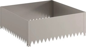 vidaXL Περίγραμμα γκαζόν 100 x 100 x 35 cm Ατσάλι Σκ rusty