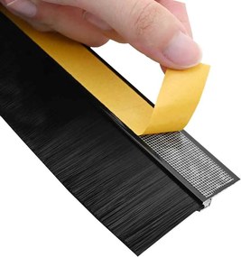 vidaXL Αυτοκόλλητες σφραγίδες πόρτας 12 pcs Μαύρο 100 cm