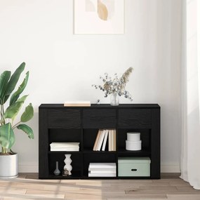 vidaXL Πλαϊνό γραφείο Μαύρη Οξυά 100 x 30 x 59,5 εκ Επεξεργασμένο ξύλο