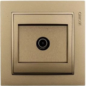 Πρίζα TV τερματική Mono Electric Despina Metallic τιτάνιο