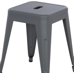 ΣΚΑΜΠΟ ΜΕΤΑΛΛΙΚΟ MELITA HM0096.50 ΣΕ ΓΚΡΙ ΜΑΤ ΧΡΩΜΑ 39x39x46Υεκ. (1 Τεμμάχια)