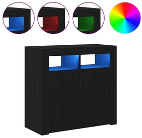 vidaXL Πλαϊνό γραφείο Μαύρο 80 x 35 x 75 cm Επεξεργασμένο ξύλο