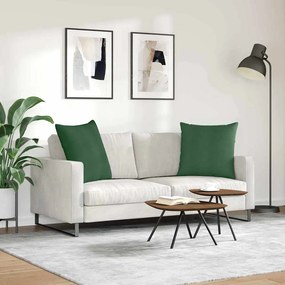 vidaXL Μαξιλάρι Καναπέ 2 pcs Σκούρο Πράσινο 60 x 60 cm