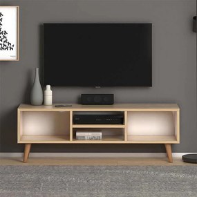 Έπιπλο τηλεόρασης Loren Megapap μελαμίνης χρώμα oak 120x30x40εκ.