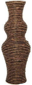 Βάζο 374-225-615 60cm Natural-Black Rattan,Τεχνόδερμα
