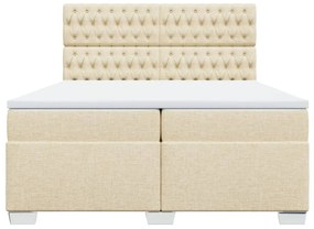 ΚΡΕΒΑΤΙ BOXSPRING ΜΕ ΣΤΡΩΜΑ ΚΡΕΜ 200X200 ΕΚ. ΥΦΑΣΜΑΤΙΝΟ 3290607