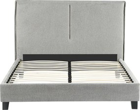 Κρεβάτι διπλό Majus pakoworld ύφασμα ανθρακί 160x200εκ