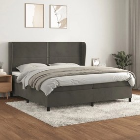 ΚΡΕΒΑΤΙ BOXSPRING ΜΕ ΣΤΡΩΜΑ ΣΚΟΥΡΟ ΓΚΡΙ 200X200 ΕΚ. ΒΕΛΟΥΔΙΝΟ 3129172