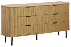 Chest of 6 drawers Scandi  in natural color 153x46x81cm 153x46x81 εκ.