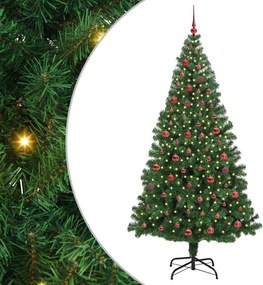 vidaXL Τεχνητό Χριστουγεννιάτικο Δέντρο με 300 LED Πράσινο 210 cm