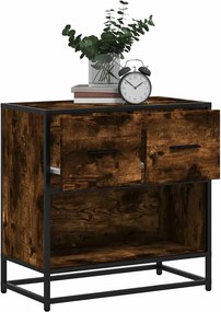vidaXL Κομοδίνο καπνιστή βελανιδιά 60x31x60 cm