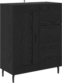 vidaXL Πλαϊνό γραφείο με συρτάρι Μαύρη Οξυά 69,5 x 34 x 90 εκ.