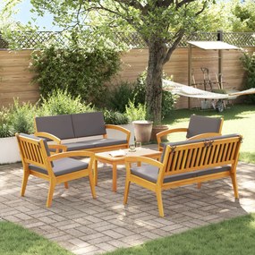 vidaXL Σετ μπιστρό 5 pcs Καφέ 75 x 45 x 38 εκ. Μασίφ ξύλο ακακίας