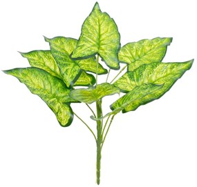 ELEPHANT EARS 78273 Τεχνητό Φυτό Κολοκάσια - Μπουκέτο Διακοσμητικών Φυτών - Κλαδιών με Φύλλωμα Πράσινο - Κίτρινο Υ40cm