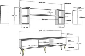 TV Unit Viola - Anthracite Anthracite
