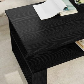 VidaXL Τραπεζάκι σαλονιού Μαύρη Οξυά 90 x 50 x 40 cm