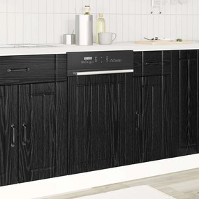 vidaXL Πάνελ πλυντηρίου πιάτων LUCCA Μαύρη Δρυς 45 x 1,5 x 57 εκ