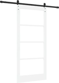 vidaXL Συρόμενη Πόρτα ORKDAL Λευκό και Μαύρο 93 x 202 cm