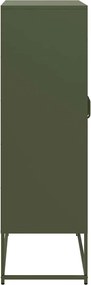 vidaXL Highboard Ελαιοπράσινο 68x39x123 cm Ατσάλι