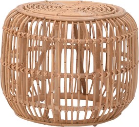 Σκαμπό Rajesty pakoworld rattan σε φυσική απόχρωση Φ60x46εκ