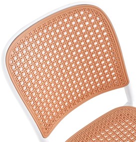 Καρέκλα Juniper pakoworld με UV protection PP μπεζ-λευκό 51x40.5x86.5εκ. - Πολυπροπυλένιο - 262-000001