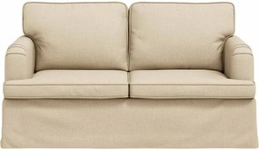 vidaXL Καναπές Κρεμ 144 x 80 x 85 εκ ύφασμα