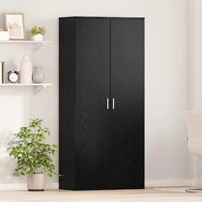 vidaXL Highboard Μαύρη Δρυς 80x39x178 εκ. από Μοριοσανίδες