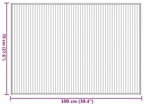 Χαλί Ορθογώνιο Καφέ 70 x 100 εκ. Μπαμπού - Καφέ