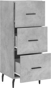 vidaXL Ντουλάπι Γκρι Σκυροδέματος 34,5x34x90 εκ. Επεξεργασμένο Ξύλο
