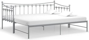 vidaXL Πλαίσιο για Καναπέ - Κρεβάτι Γκρι 90 x 200 εκ. Μεταλλικό