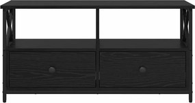 vidaXL Ντουλάπι TV με συρτάρι Μαύρη Οξυά 90 x 33 x 45 εκ
