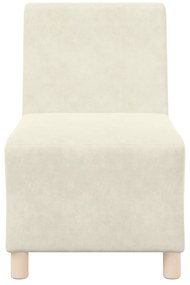 vidaXL Καναπέδες 3 pcs Κρεμ 55 x 74 x 82 εκ. Βελούδο