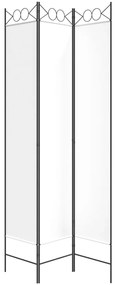 vidaXL Διαχωριστικό Δωματίου με 3 Πάνελ Λευκό 120x220 εκ. Υφασμάτινο
