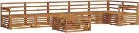 vidaXL Σειρά Καναπέ Εξωτερικού 7 pcs Φυσικό