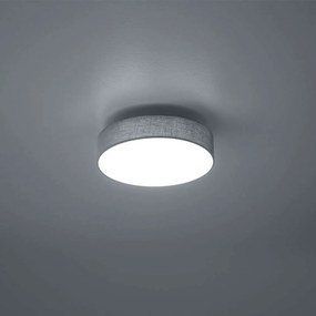 Φωτιστικό Οροφής - Πλαφονιέρα Lugano 621911211 D30x9cm Grey Trio Lighting Μέταλλο,Ύφασμα