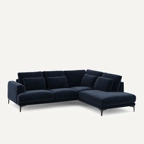 Γωνιακός καναπές δεξιός από βελούδινο chenille, Marsile