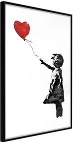 Αφίσα - Banksy: Girl with Balloon II - 20x30 - Μαύρο - Χωρίς πασπαρτού