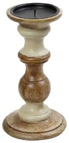 Κηροπήγιο PIG206 23cm Cream-Brown Espiel Ξύλο