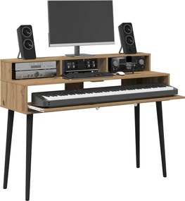 vidaXL Γραφείο Στούντιο Artisan Δρυς 152 x 42,5 x 36 εκ