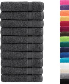 vidaXL Χειροπετσέτες Premium SOLUND 10 τεμ. Ανθρακί 50x100 εκ. 600 γρ./μ²
