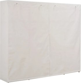 vidaXL Ντουλάπα Λευκή 200 x 40 x 170 εκ. Υφασμάτινη